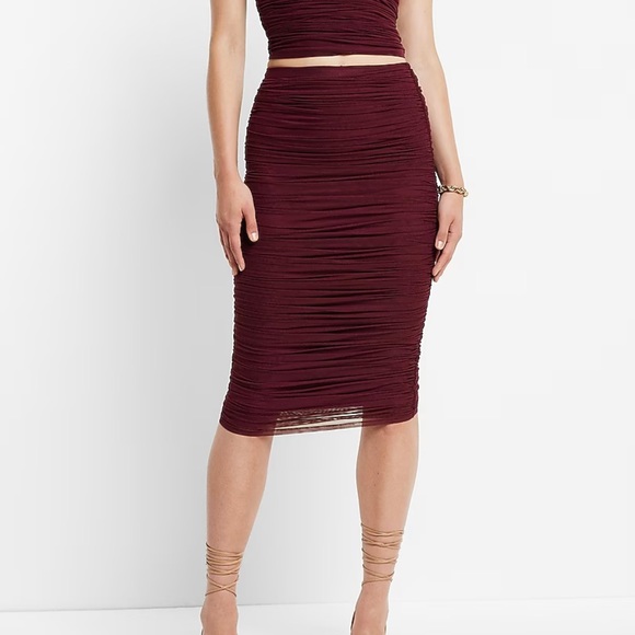 Express Dresses & Skirts - Express Bodycon Ruched Skirt